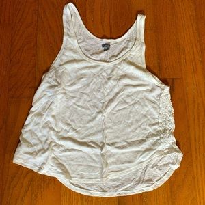 White Aerie tank top with crochet detail